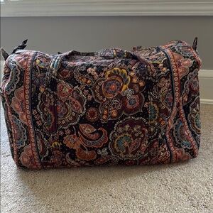 Vera Bradley Brown and Multicolor Paisley Large Duffel. No wear marks